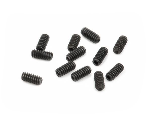 Fender American Series Guitar Bridge Saddle Height Adjustment Screws (1/4"), Black (12)