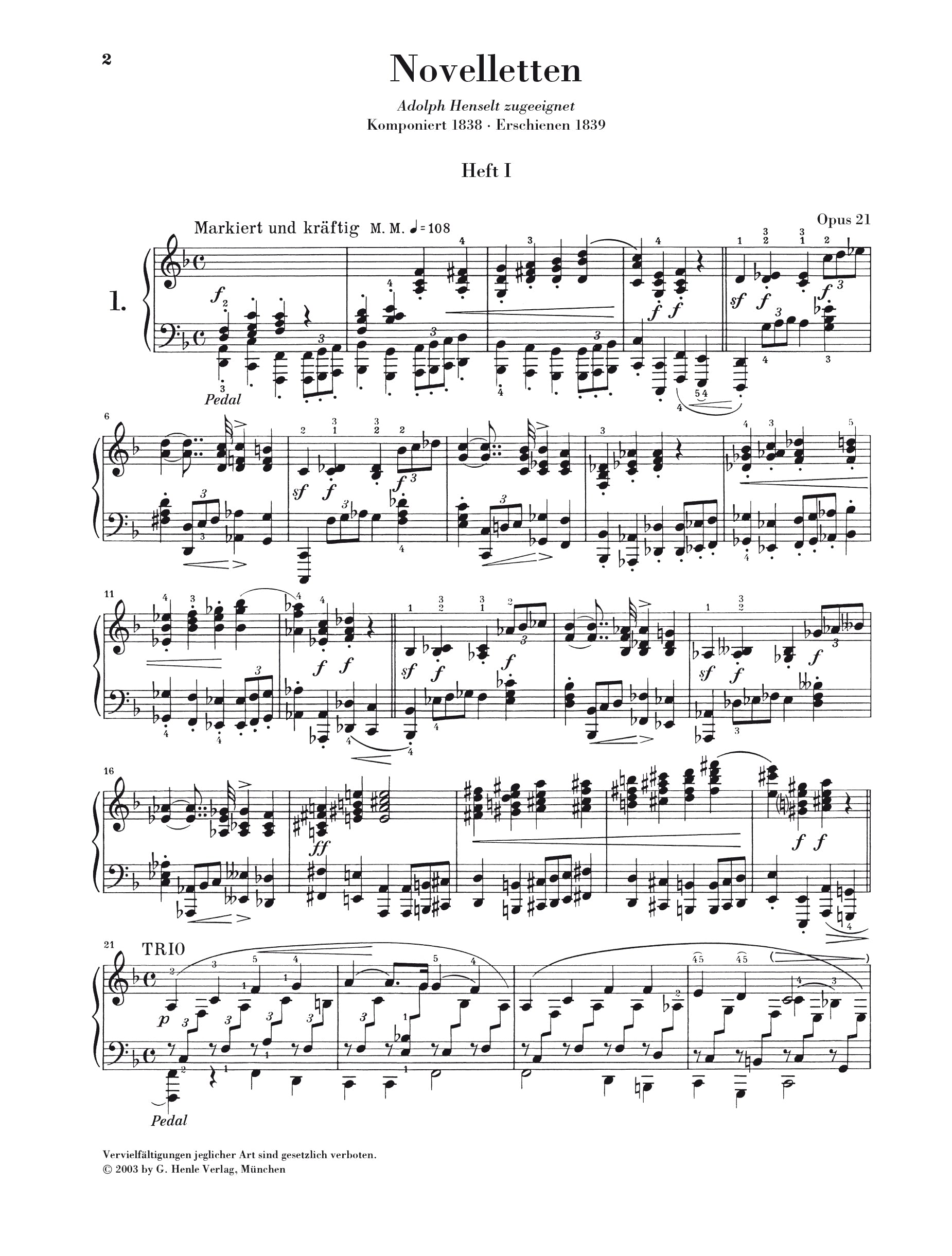 Schumann: Novellettes Op 21 Piano solo