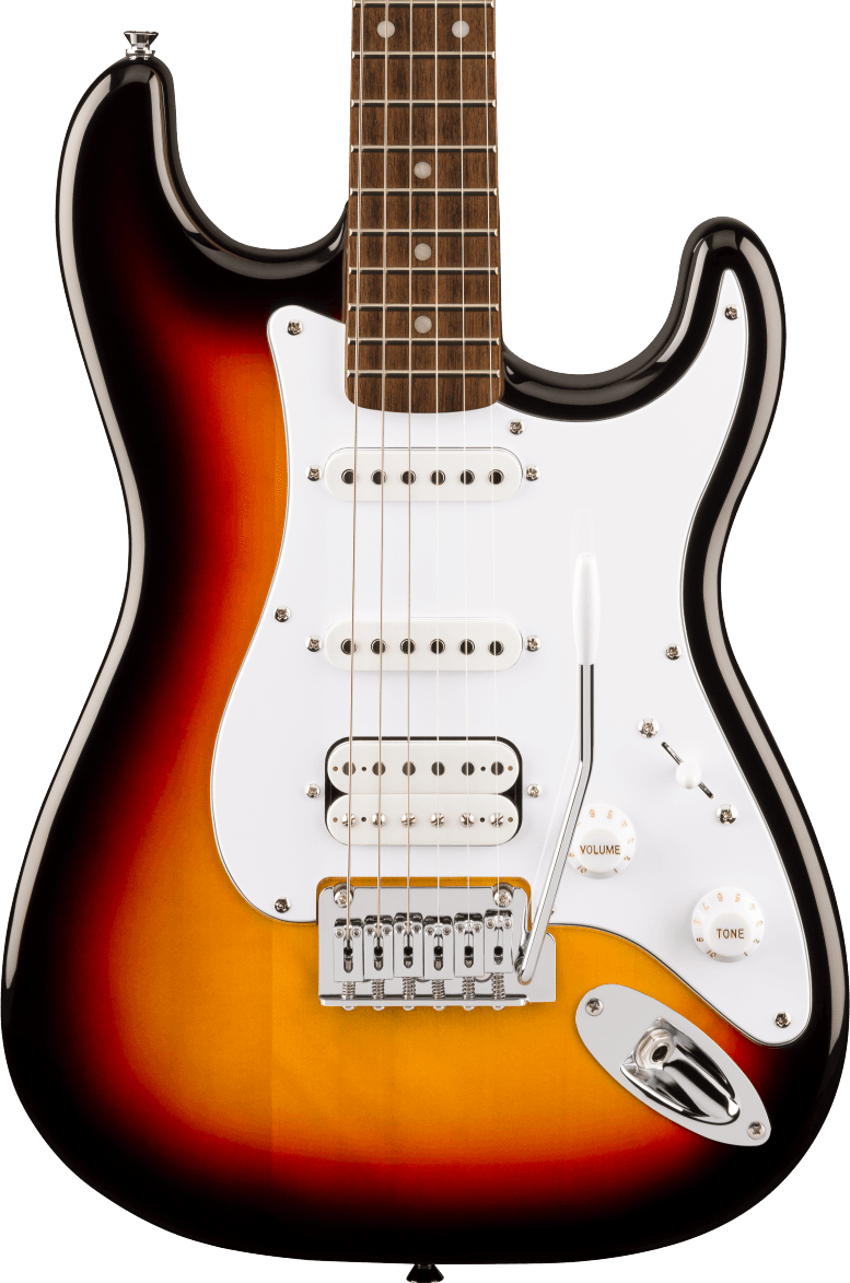 Squier Affinity Series Stratocaster Junior HSS, 3-Colour Sunburst