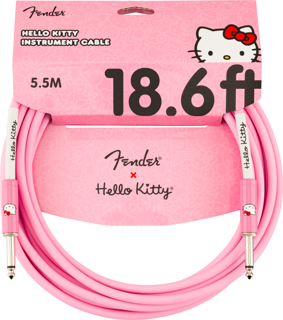 Fender X Hello Kitty Original Instrument Cable 18.6', Pink