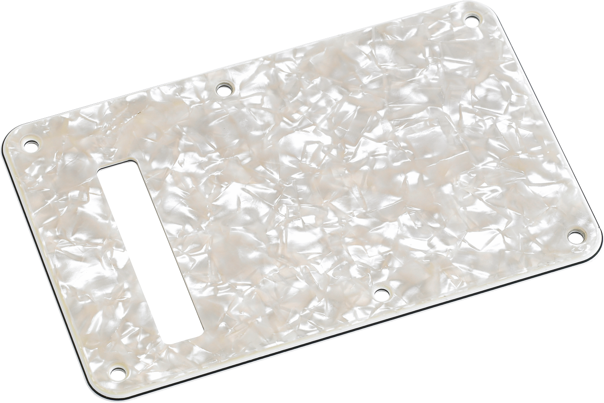 Fender Stratocaster Backplate, 4-Ply, White Moto