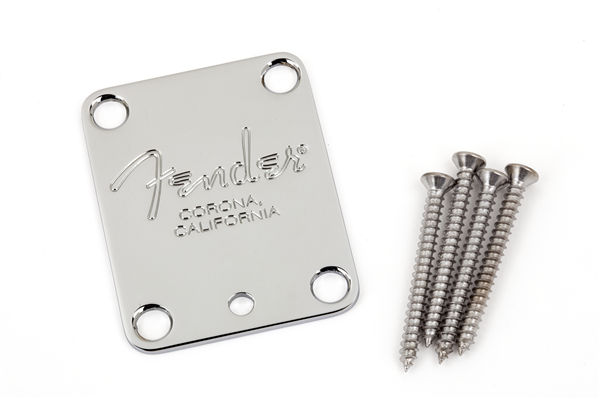 Fender 4-Bolt American Series Guitar Neck Plate, Chrome