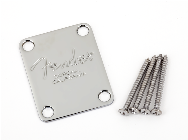 Fender 4-Bolt American Series Bass Neck Plate, Chrome