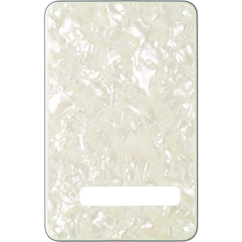 Fender Stratocaster Backplate, 4-Ply, White Moto