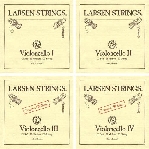 Larsen Original Cello Strings Medium Set, 4/4 Size