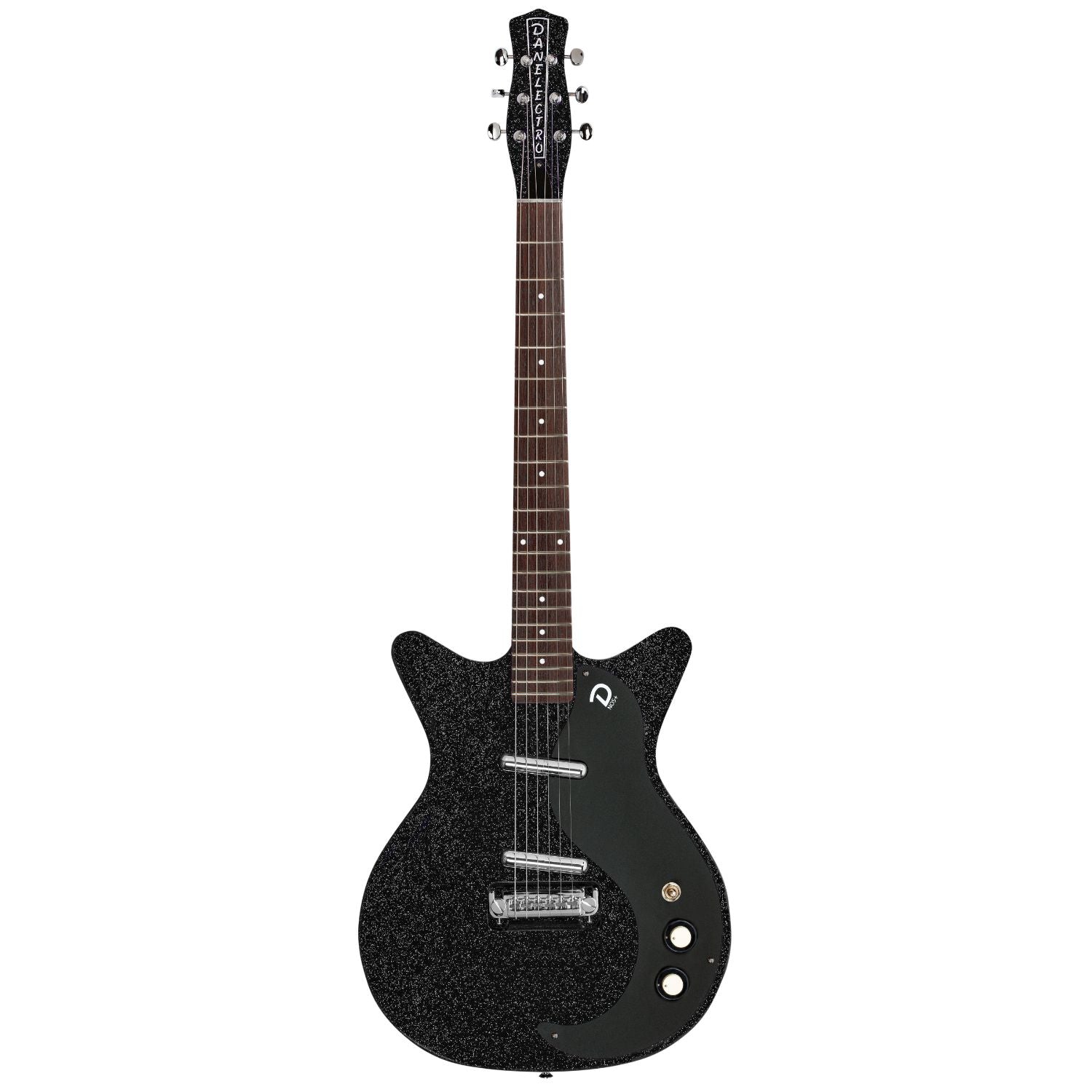 Danelectro '59M Blackout NOS+ Electric Guitar, Black Metal Flake