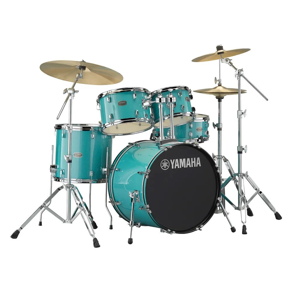 Yamaha RDP2F5 Rydeen Euro Drum Kit, Turquoise Glitter with Free Yamaha Stool & Sticks