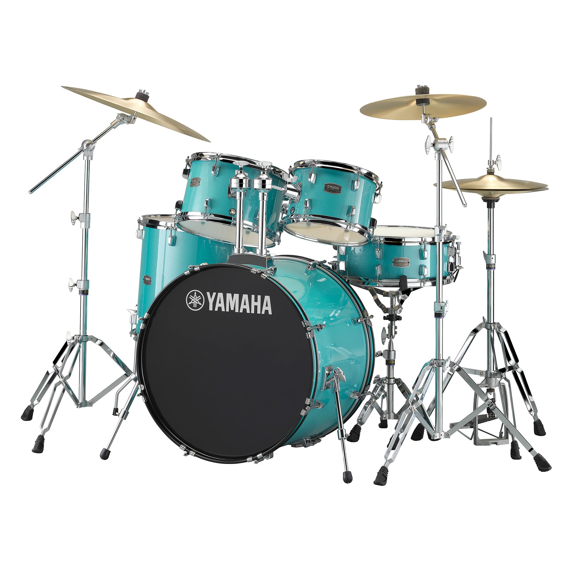 Yamaha RDP2F5TQG Rydeen Euro Drum Kit, Turqoise Glitter with Free Yamaha Stool & Sticks