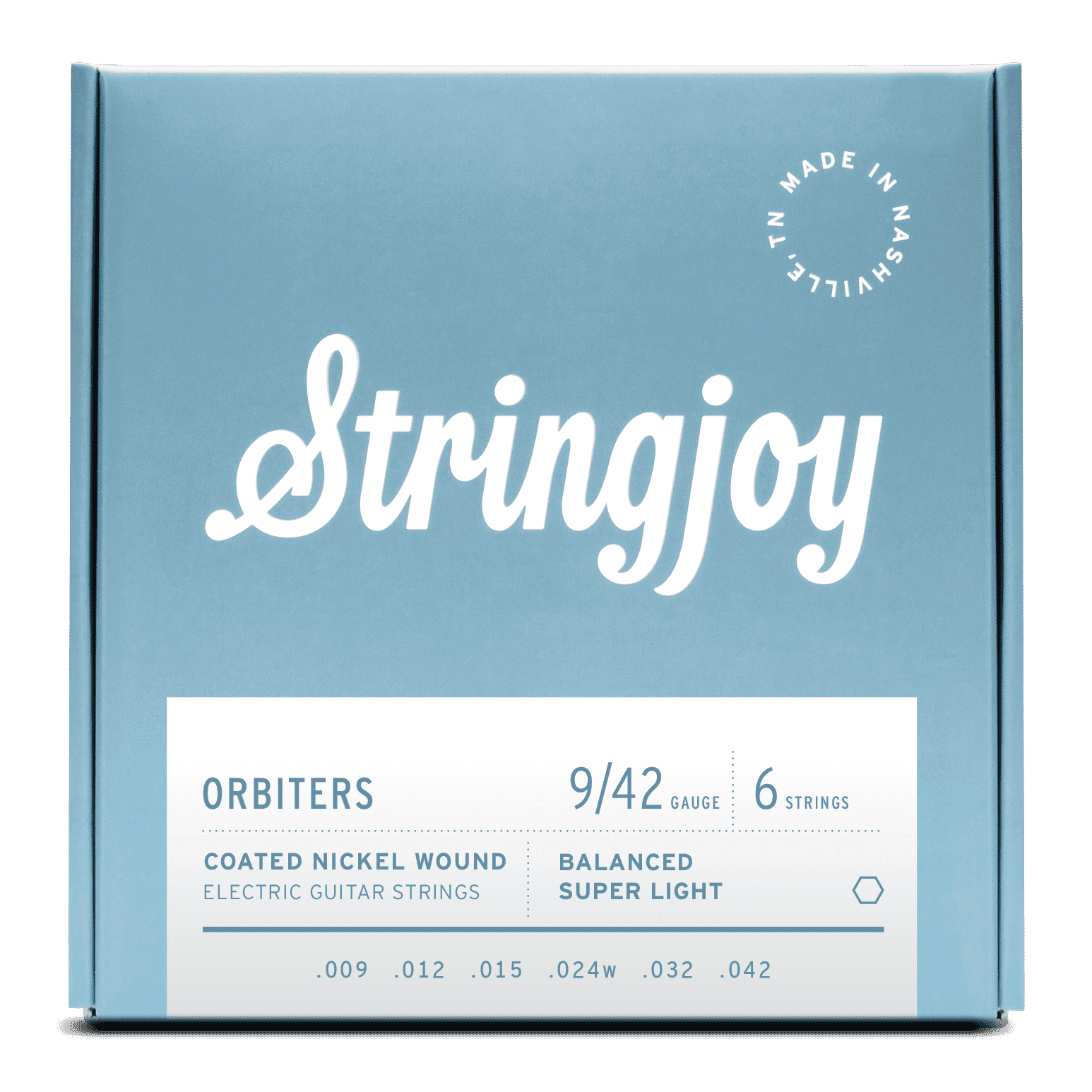 Stringjoy Orbiters Coated Electric Guitar Strings 6 Pack