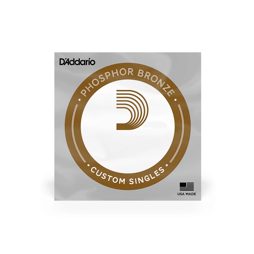 D'Addario Phosphor Bronze Wound Single Guitar Strings