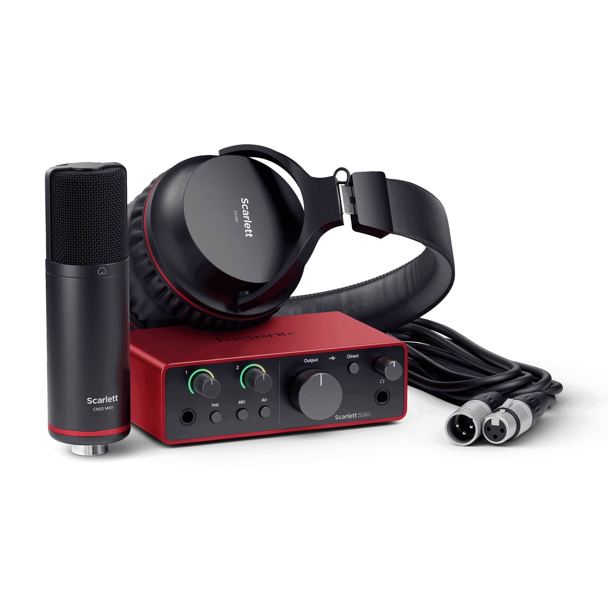 Focusrite Scarlett Solo (4th Gen) Studio Recording Package