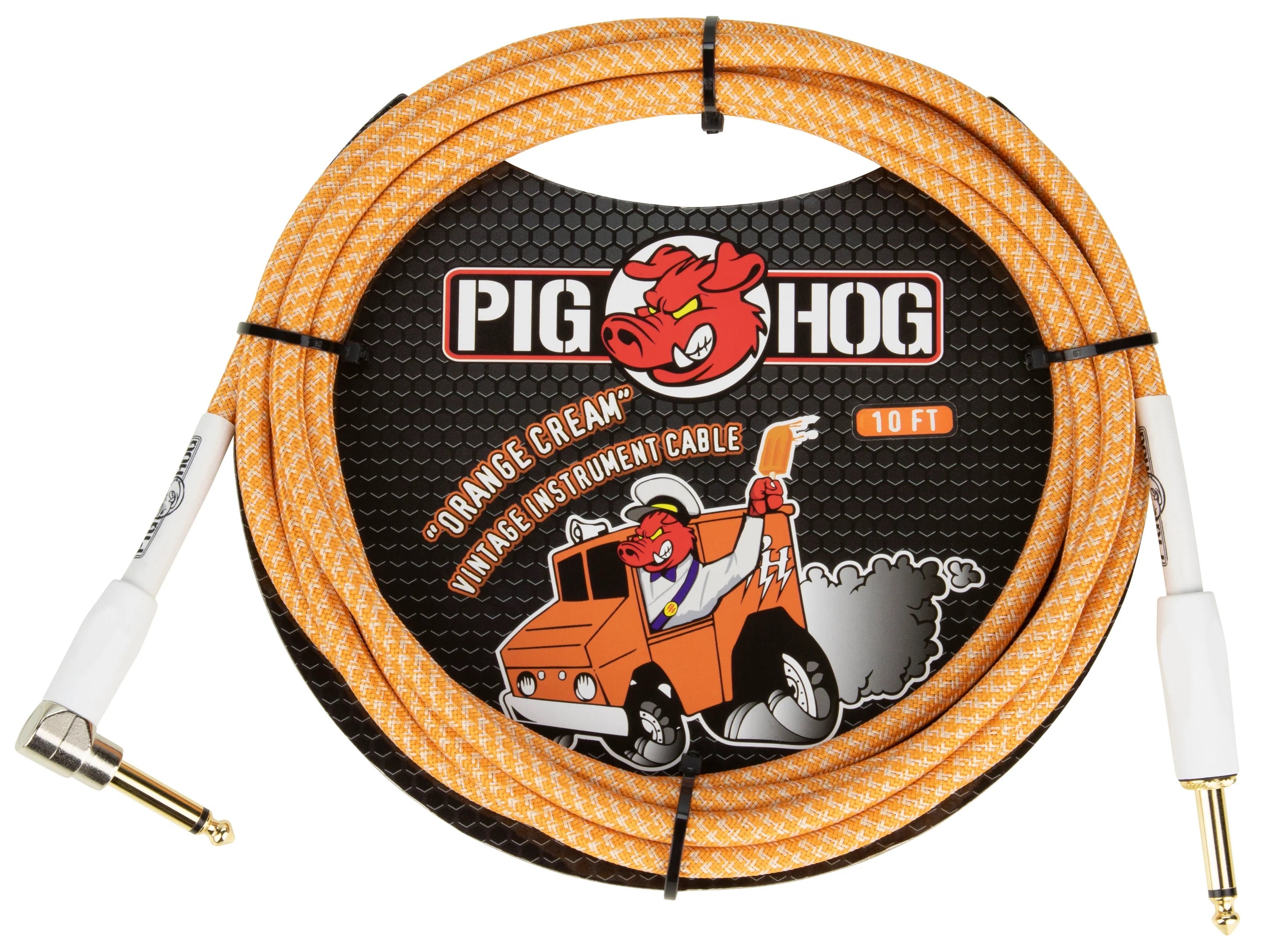 Pig Hog Instrument Cable 10ft Right Angle