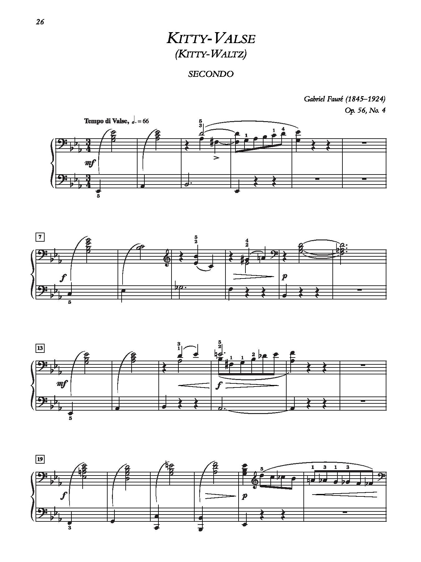 Fauré: Dolly Suite, Opus 56 for Piano Duet