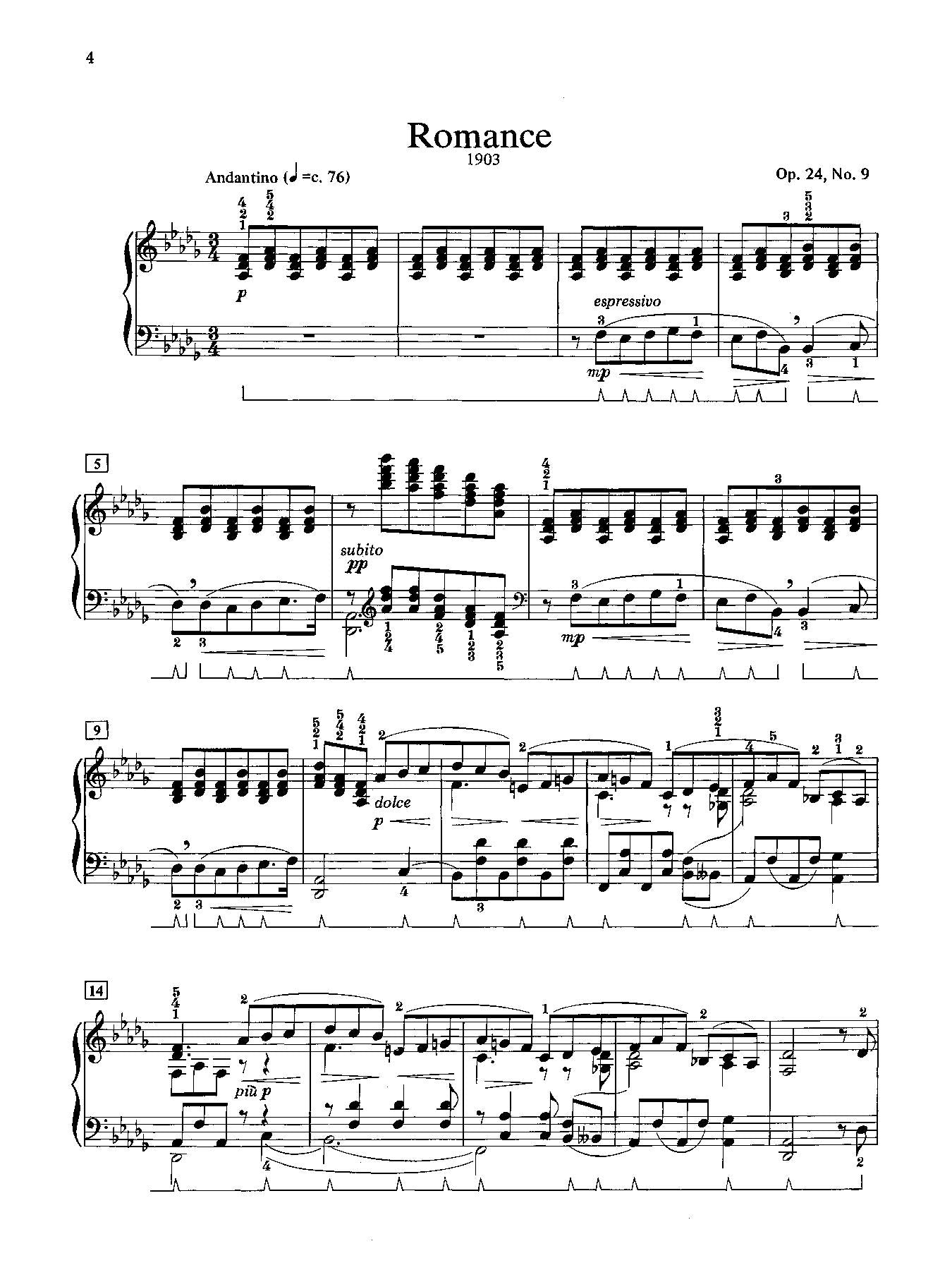 Sibelius: Romance, Opus 24, No. 9