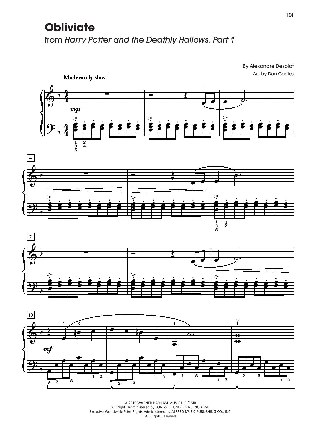 Harry Potter Sheet Music from the Complete Film Series for Easy Piano