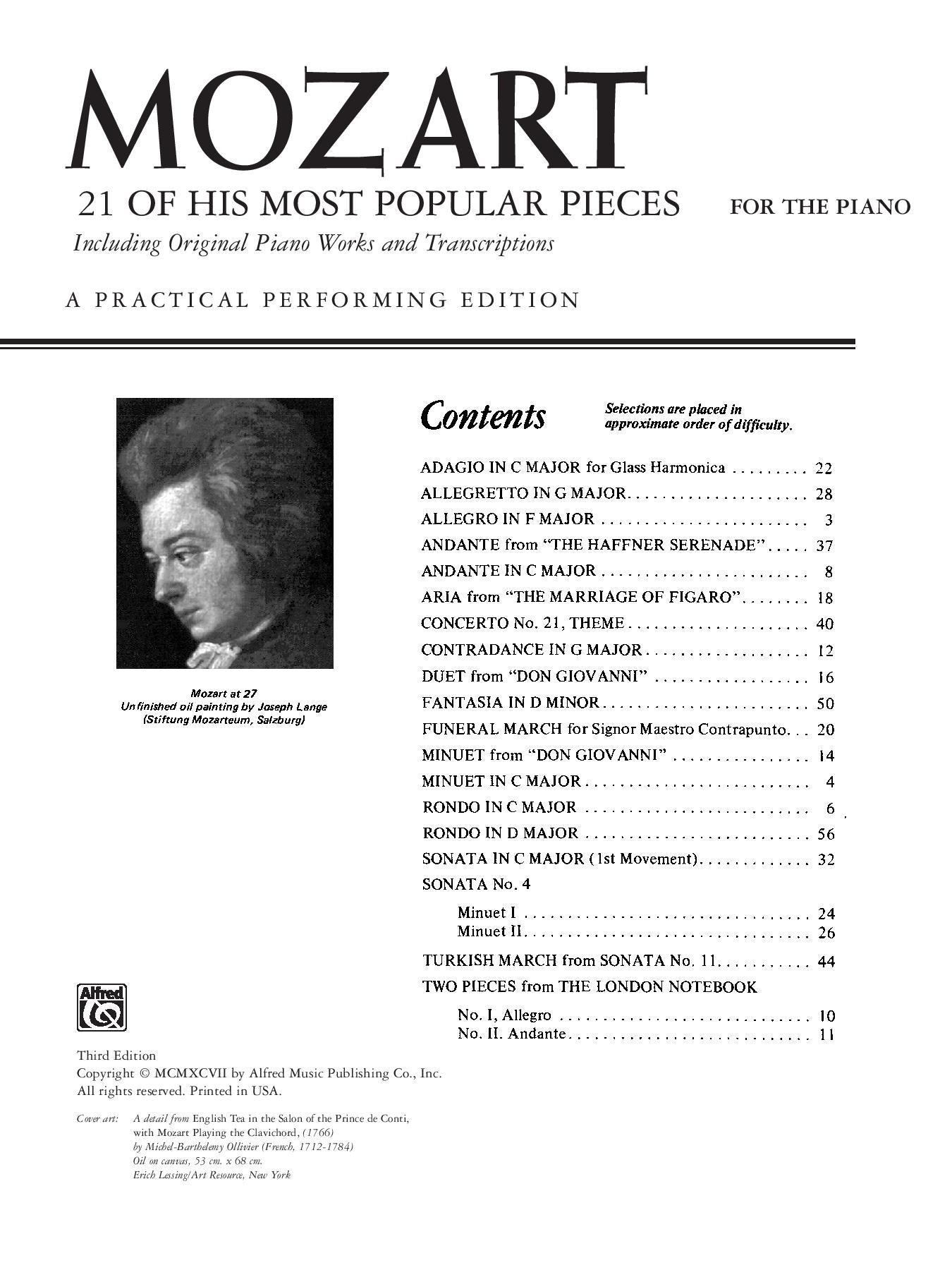 Mozart: 21 of His Most Popular Pieces