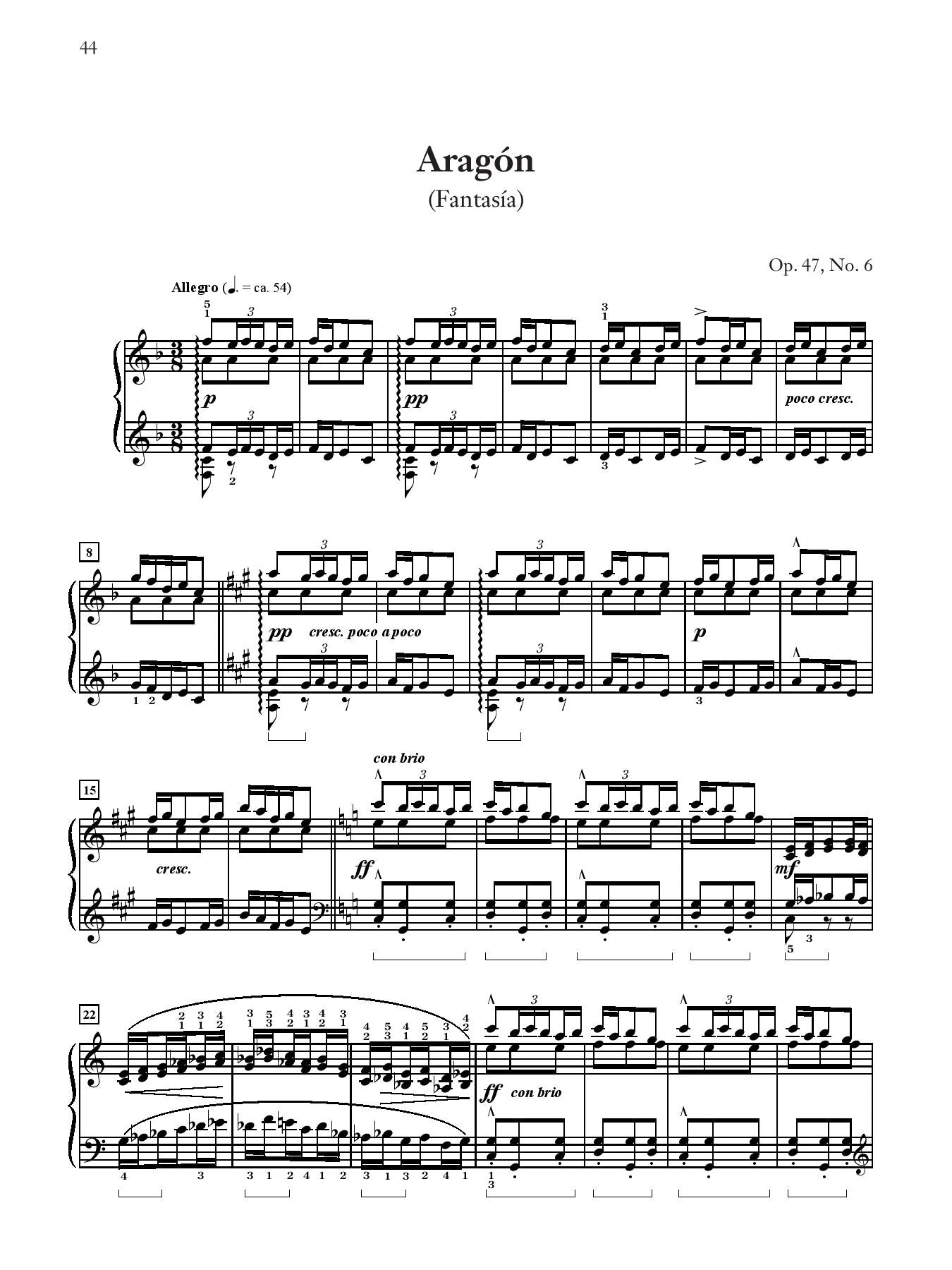 Albéniz: Suite Española, Opus 47 for Piano Solo