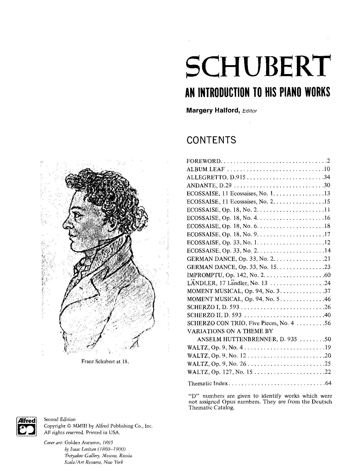 Schubert: An Introduction to His Piano Works