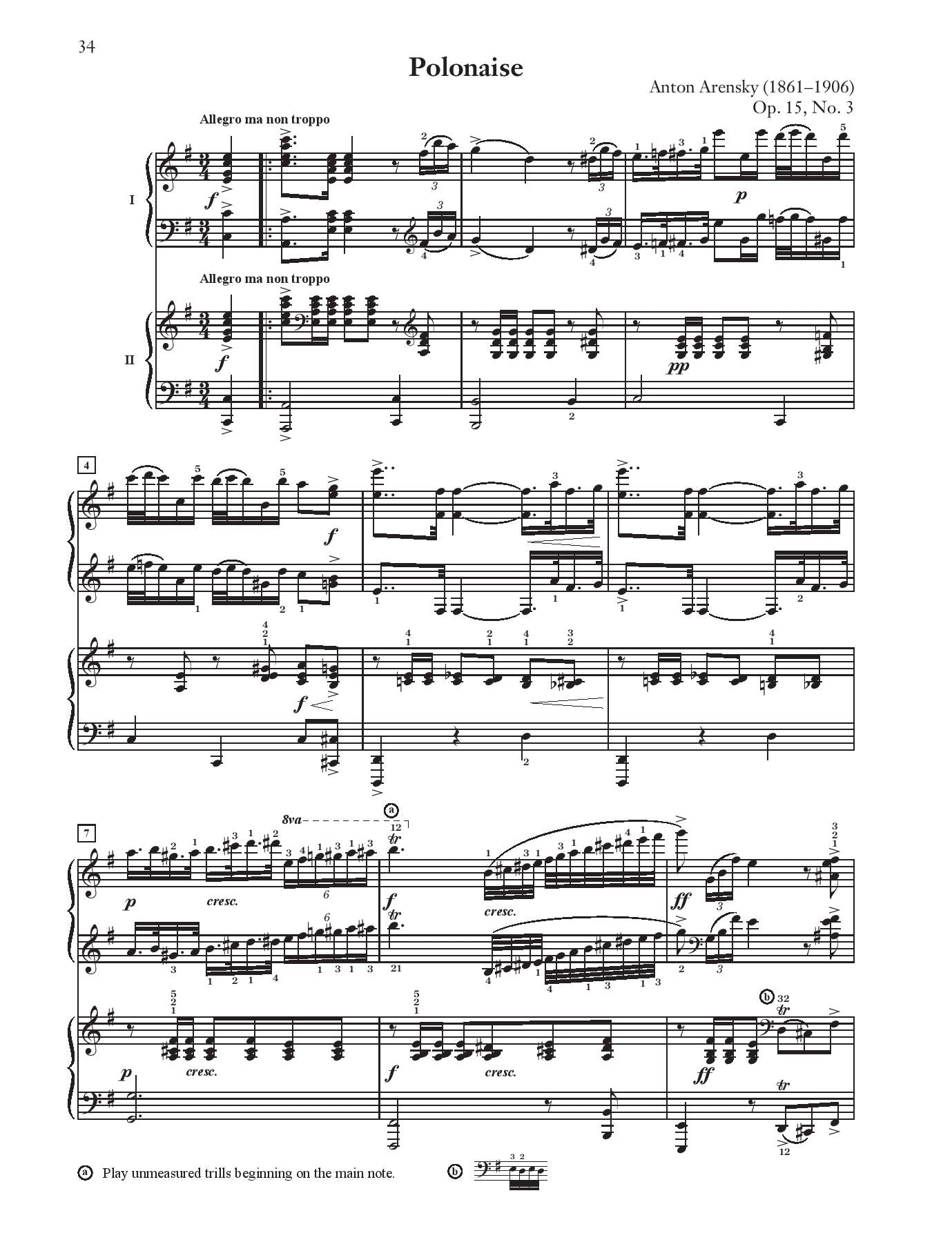 Arensky: Suite No. 1, Op. 15 for Two Pianos, Four Hands