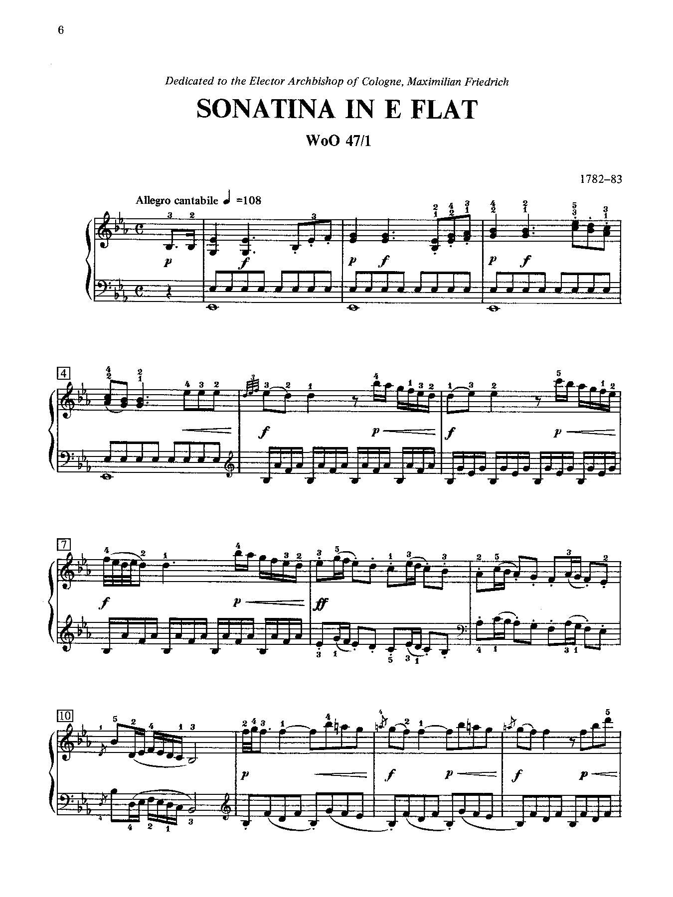 Beethoven: 7 Sonatinas for for Piano Solo