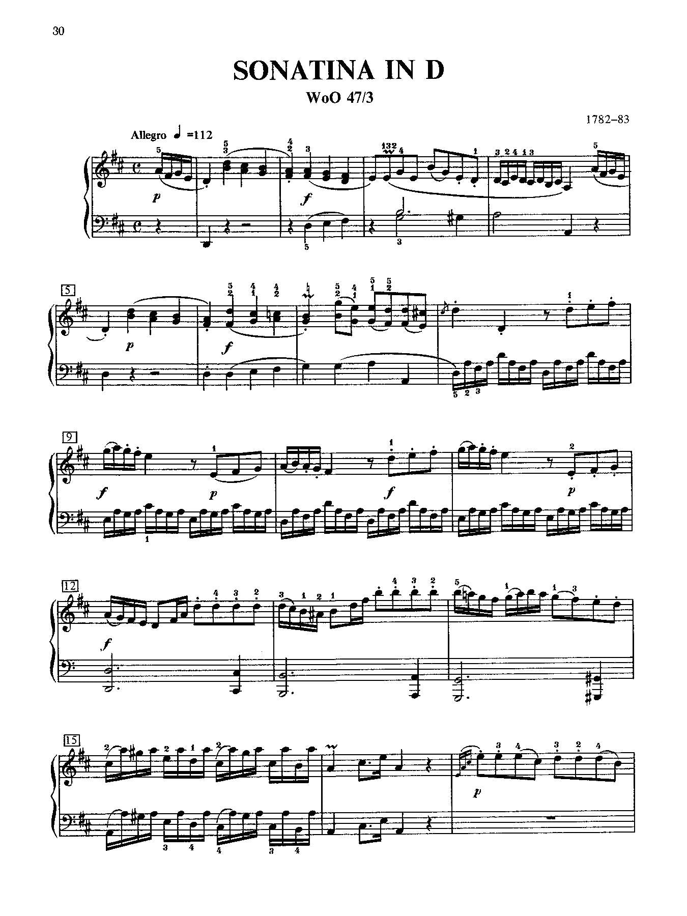 Beethoven: 7 Sonatinas for for Piano Solo