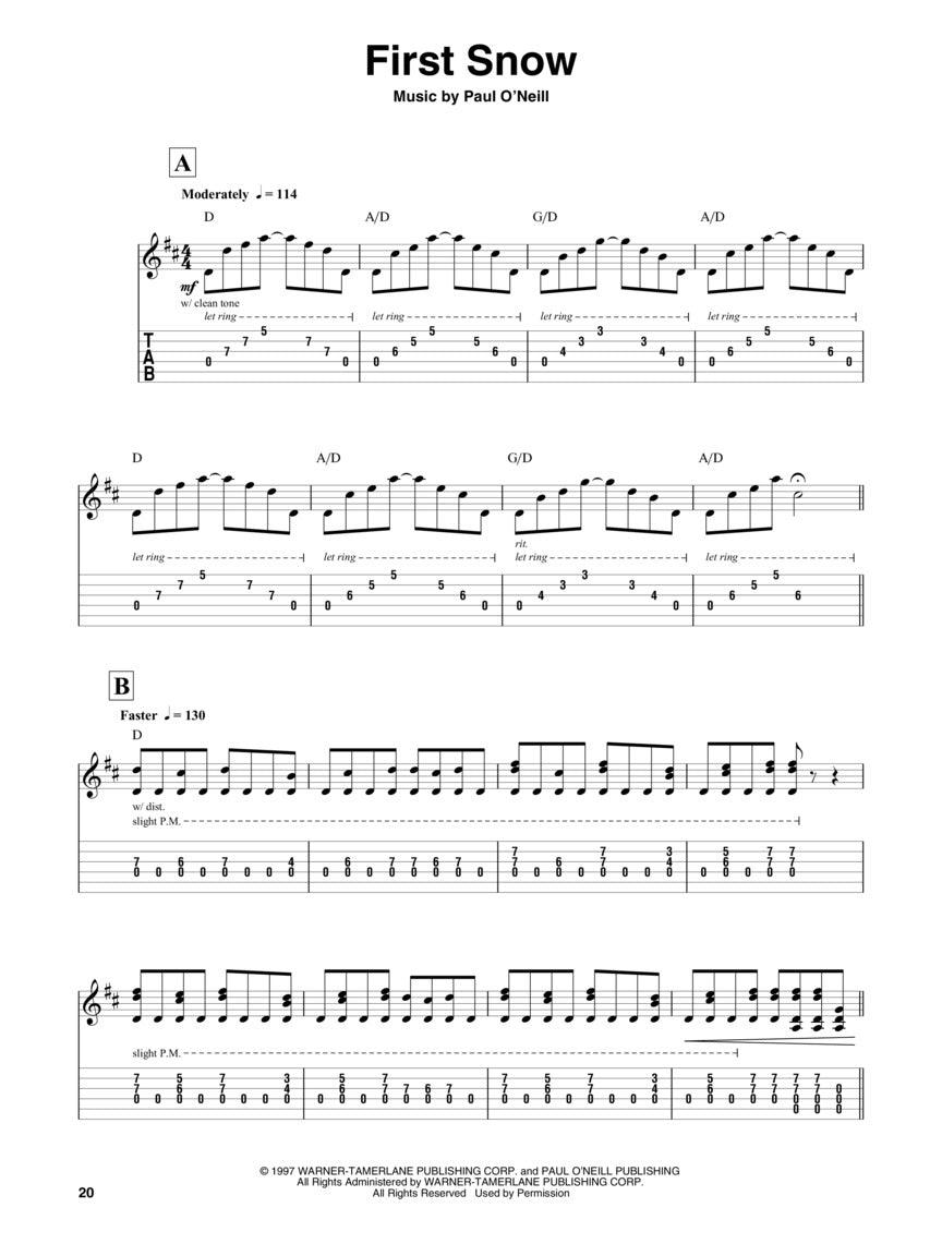 Trans-Siberian Orchestra Guitar Play-Along