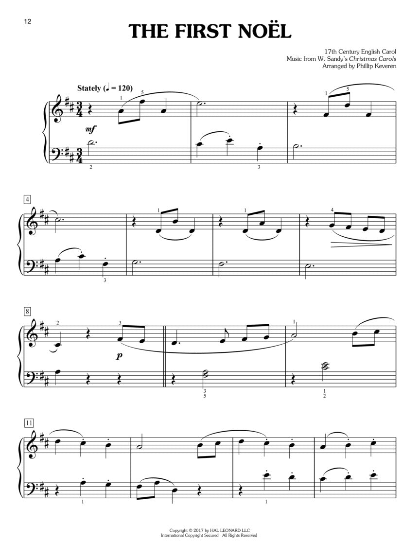 Christmas Carols for Easy Classical Piano arr. Phillip Keveren