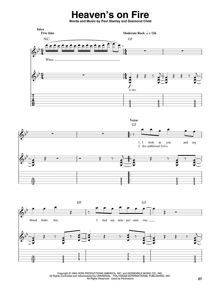 Kiss Guitar Play-Along