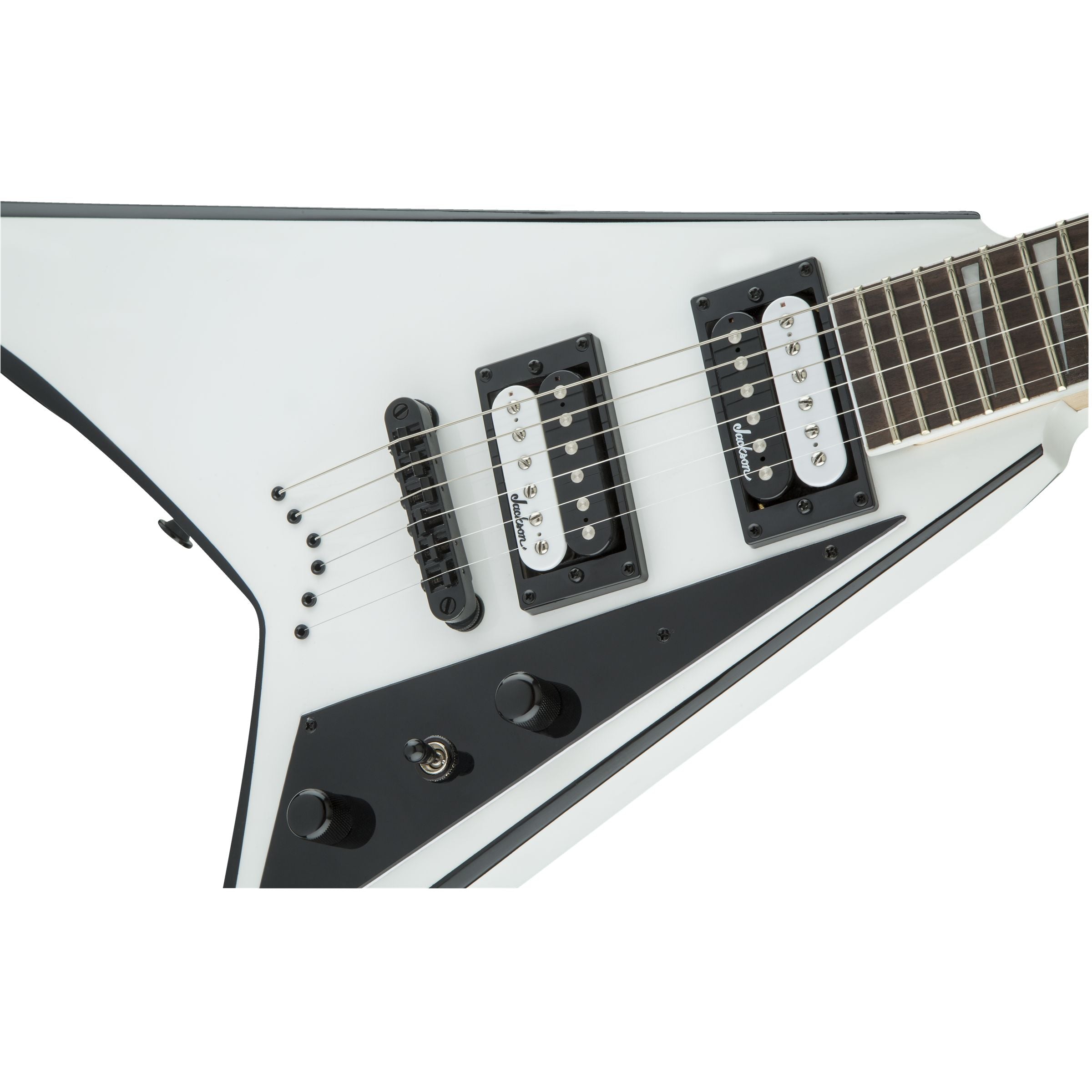 Jackson JS Series Rhoads JS32T, White with Black Bevels