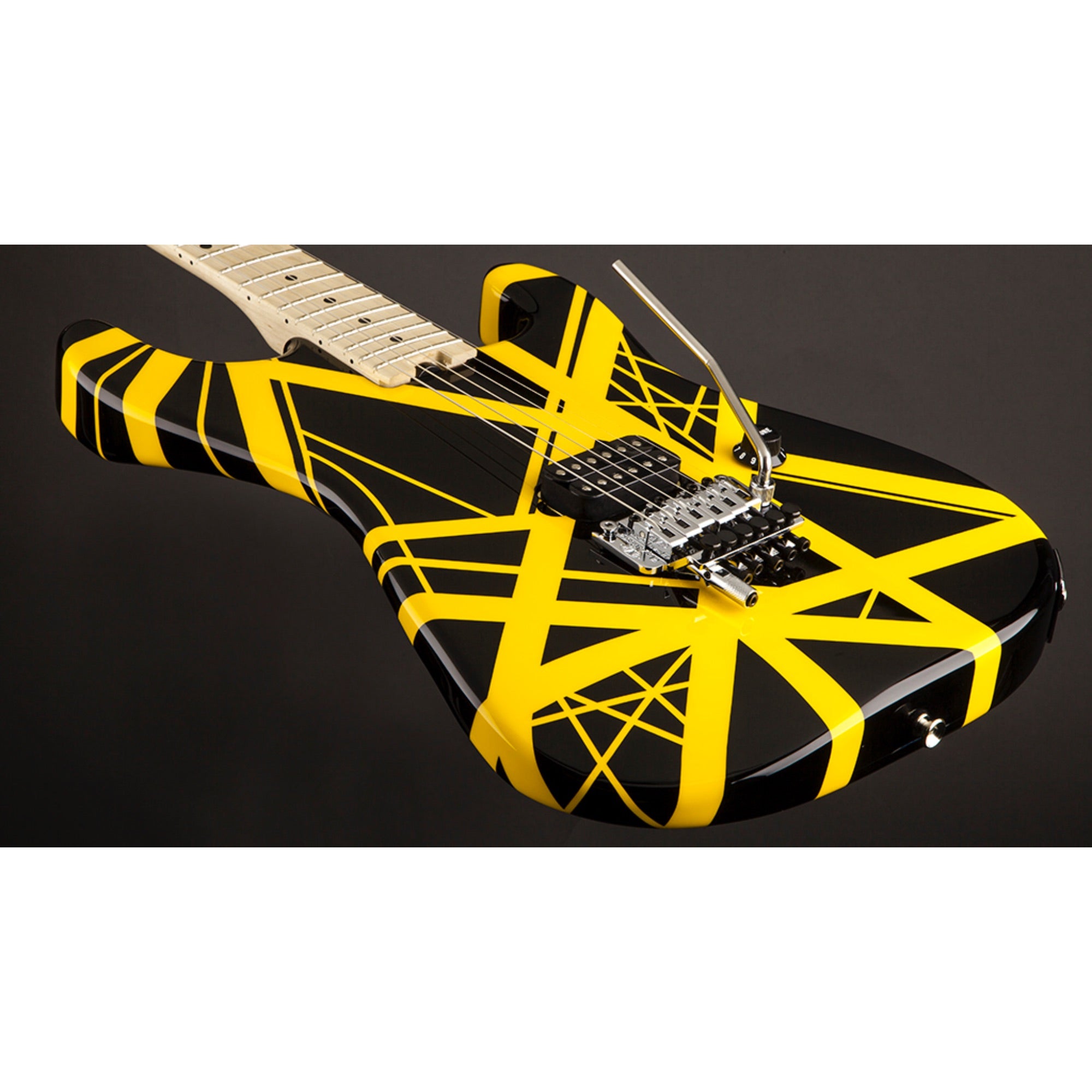 Evh black deals and yellow guitar