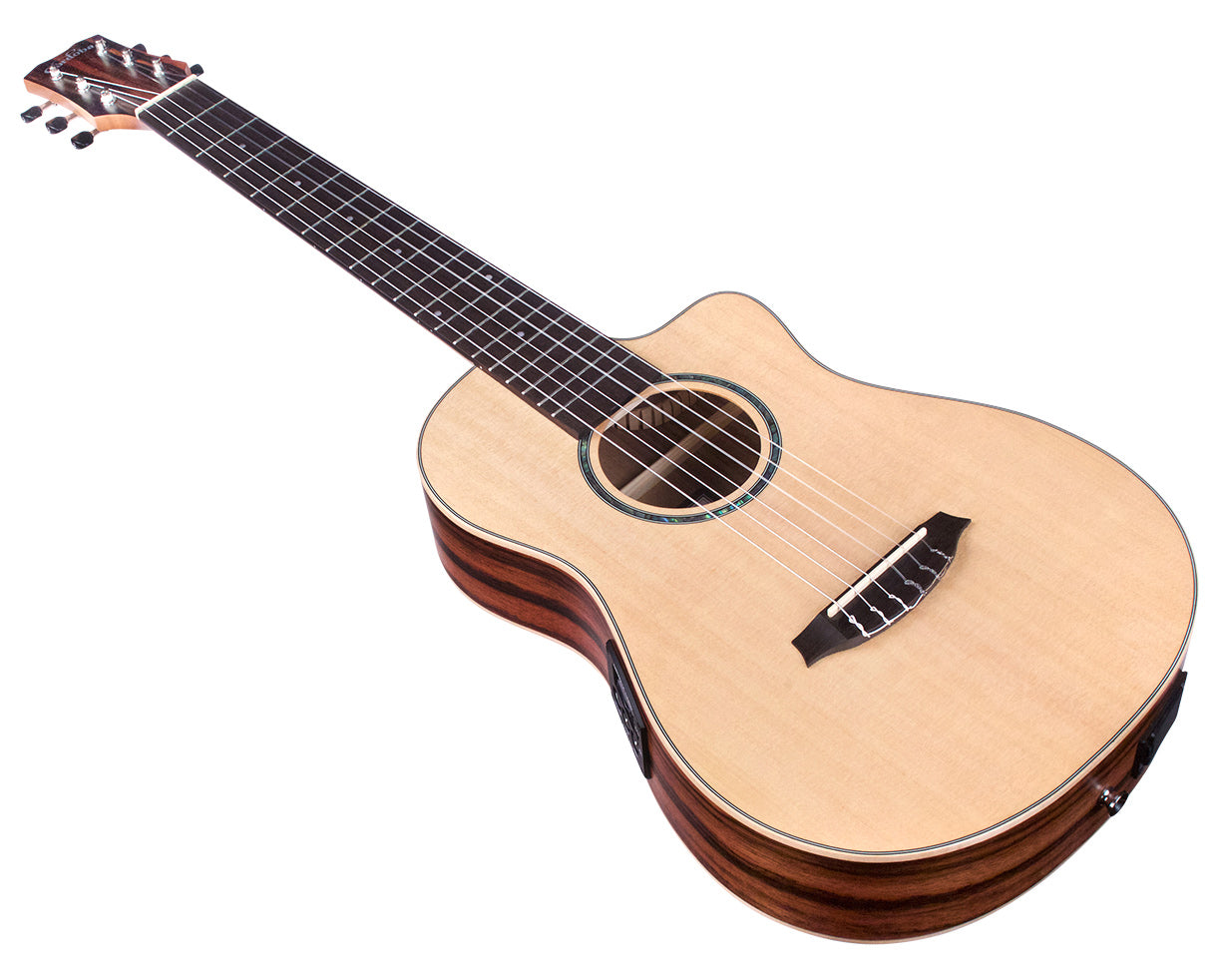 Cordoba Mini II EB-CE Spruce Top/Ebony Back, Sides Cutaway Electric-Acoustic Classical Guitar