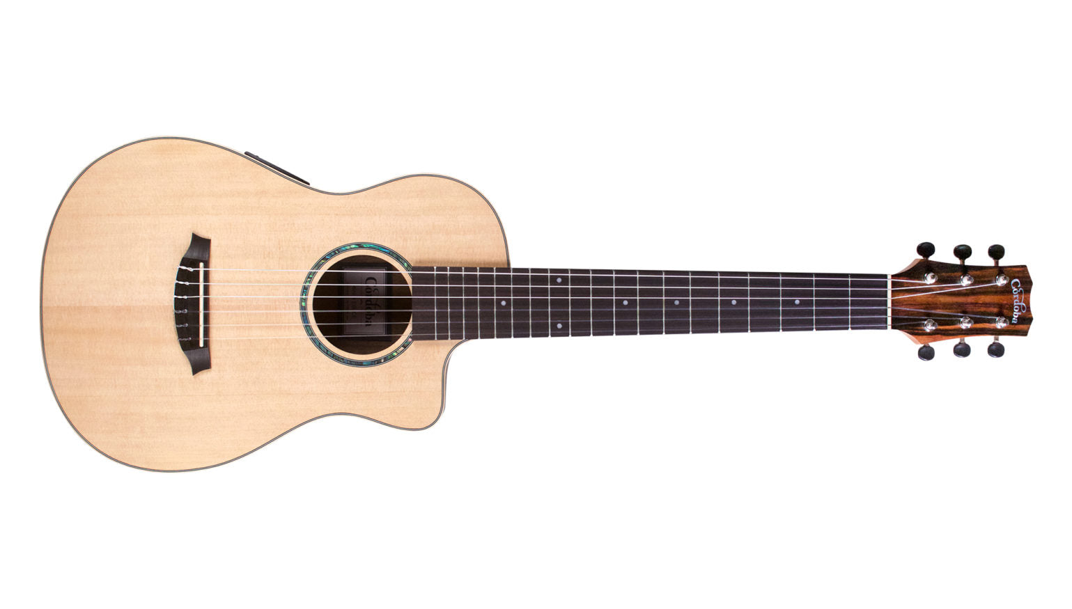 Cordoba Mini II EB-CE Spruce Top/Ebony Back, Sides Cutaway Electric-Acoustic Classical Guitar