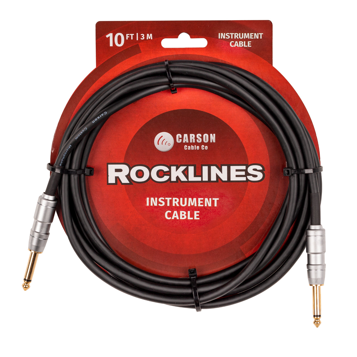 Carson Rocklines Noiseless Guitar Cable Black