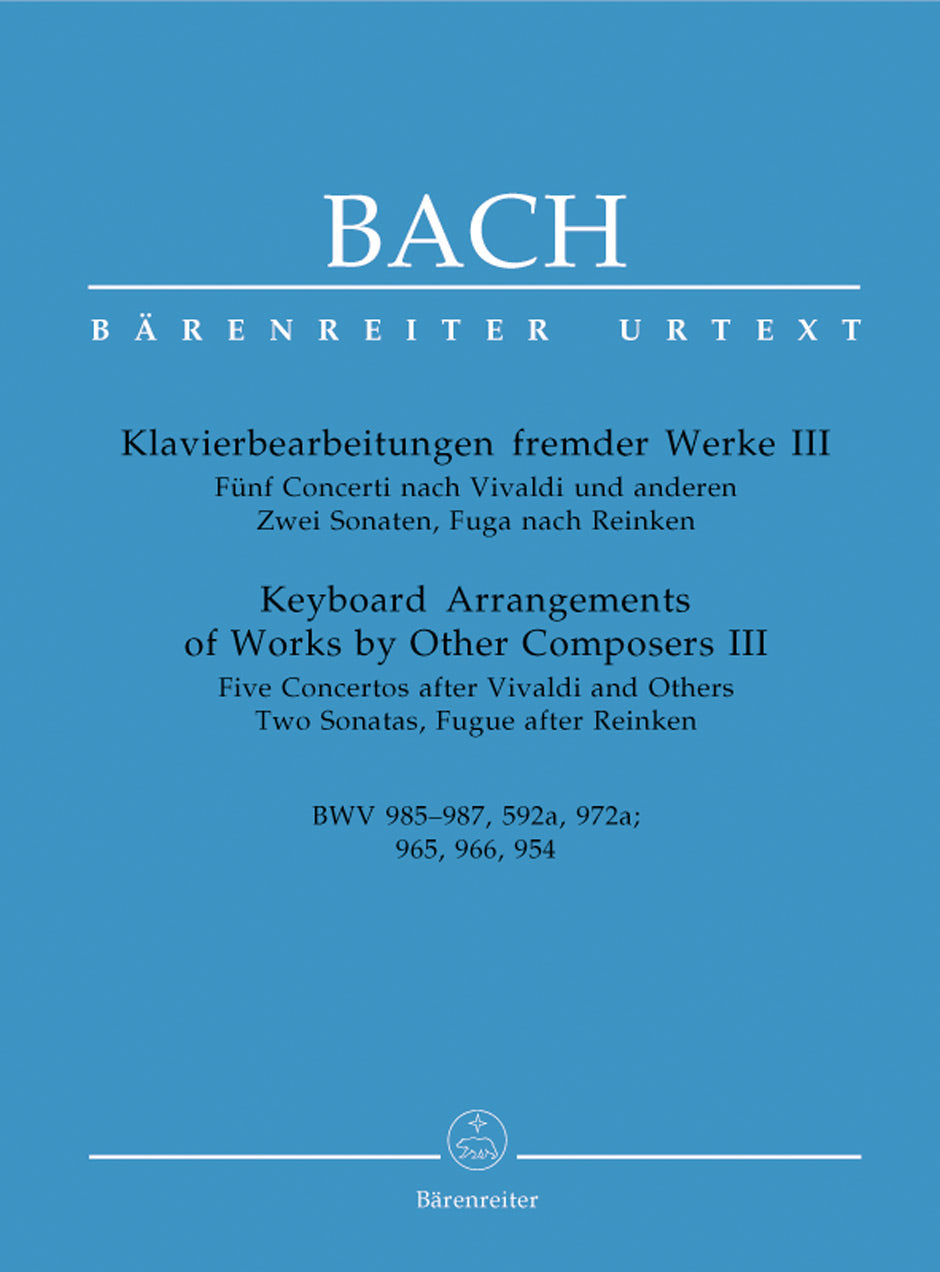 Bach: Keyboard Arrangements Other Composers - Book 3