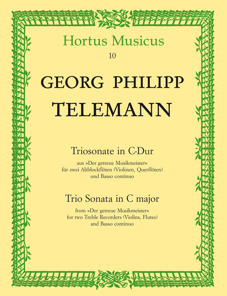 Telemann: Trio Sonata in C for 2 Treble Recorders & Basso Continuo