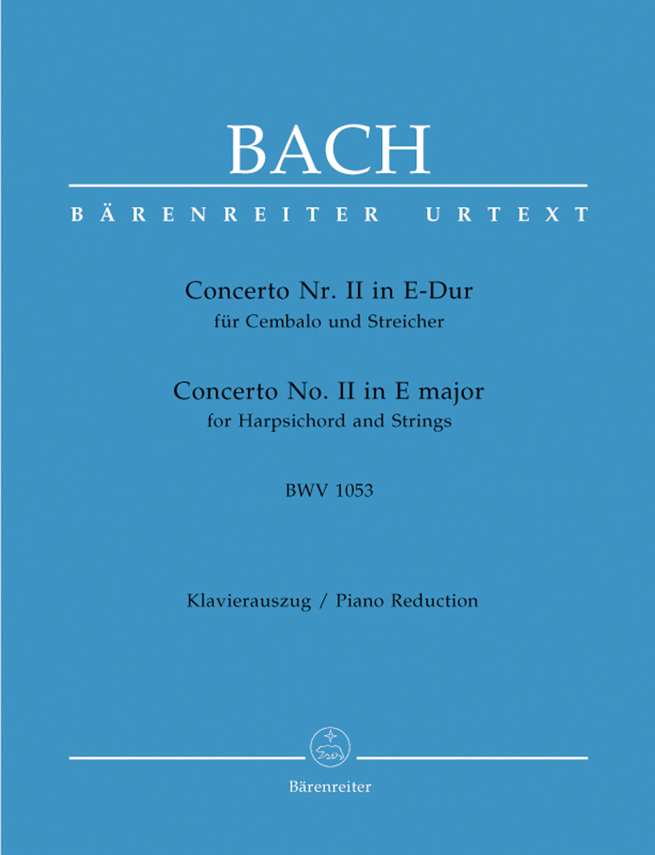 Bach: Concerto No 2 E for Harpsichord & Strings (Piano Reduction)